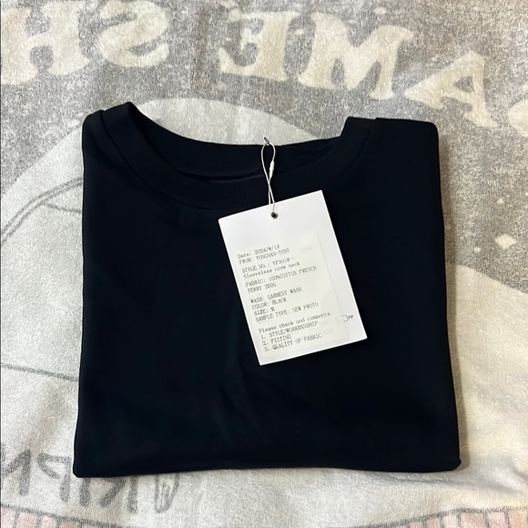 YoungLA Black Sleeveless Muscle Tee Relaxed Fit ( SAMPLE ) - Picture 8 of 9